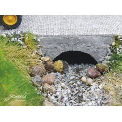 Bro af gr sten. 3 stk. Skala 1/87