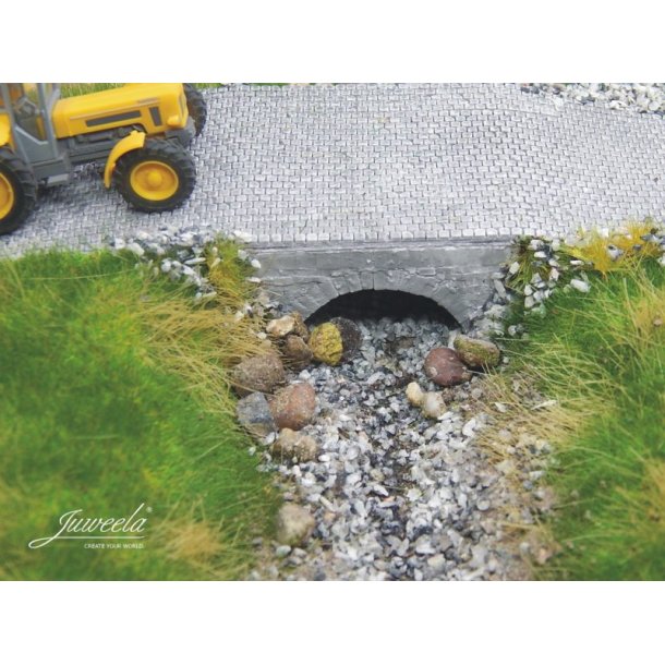 Bro af gr sten. 3 stk. Skala 1/87