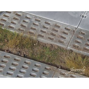 Betonplader, perforerede til vej, 11 stk.