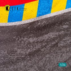 Asphalt road 24 Hours of Le Mans Turn Base - Acrylic 3 mm (180 x 357 mm) (1/24)