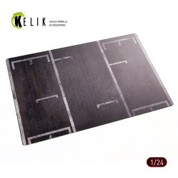 Racing Start Position Stand for 3 models - Base - Acrylic 3 mm (410 x 270 mm) (1/24)
