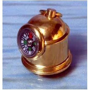 Funktionsdueligt kompas i messinghus, 24 x 25 mm