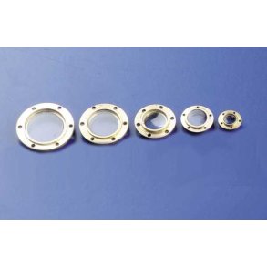 Kojer i messing med flange, 5/8 mm. 10 stk.