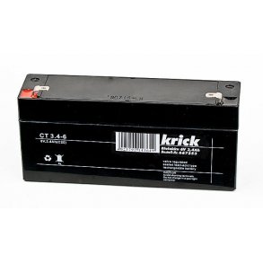 Blybatteri 6 volt 3,4 Ah