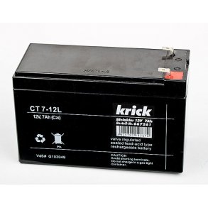 Blybatteri 12 volt 7 Ah