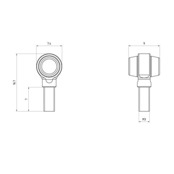 Sidemarkeringslys med LED, 2 stk.