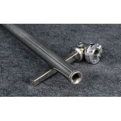 Kardan-aksel i rustfrit stl med flansche, variabel 63-83 mm