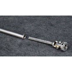 Kardan-aksel i rustfrit stl med flansche, variabel 63-83 mm