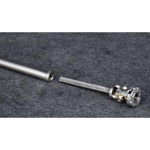 Kardan-aksel i rustfrit stl med flansche, variabel 63-83 mm