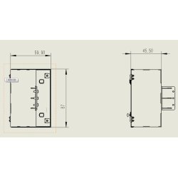Sideskab i st�l med glat forside