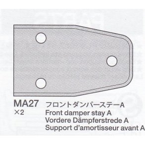 Stddmper, ophngsplade (MA27), 2 stk.