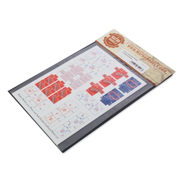 Papkasser - vand og sodavand, skala 1/35