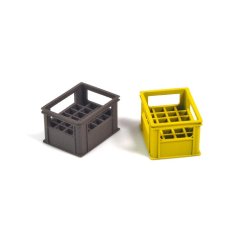 Plastikkasser, 2 stk. til flasker