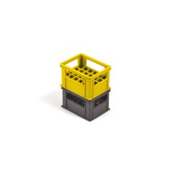 Plastikkasser, 2 stk. til flasker