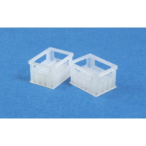 Plastikkasser, 2 stk. til flasker