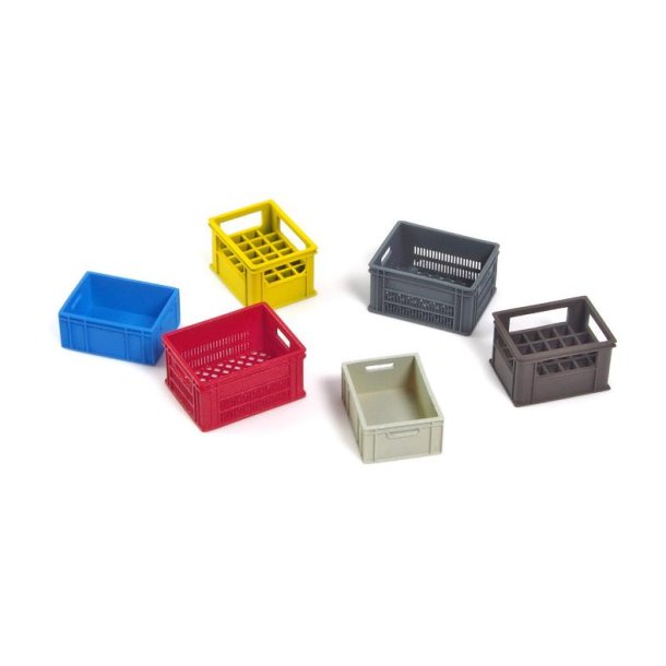 Plastikkasser, st med 6 kasser