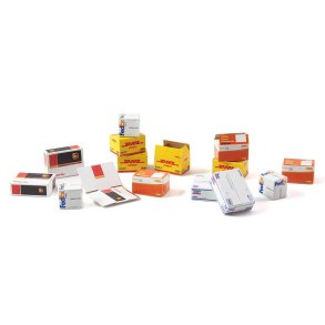 Papkasser - diverse postpakker, skala 1/35