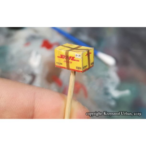 Papkasser - diverse postpakker, skala 1/35