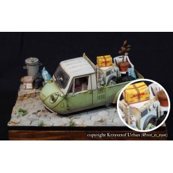 Papkasser - diverse postpakker, skala 1/35