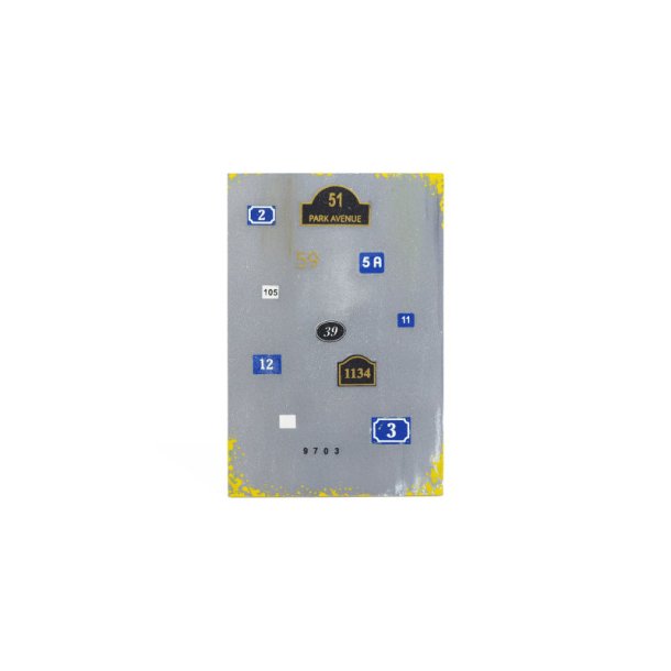 Husnumre i forskellige designs. Decals i diverse skalaer