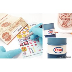 Logoer fra tankstationer i forskellige designs. Decals i diverse skalaer