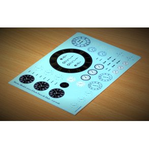 Ure i forskellige designs. Decals i diverse skalaer