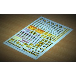 Advarselsskilte og etiketter, decals skala 1/35