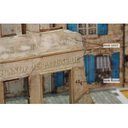 Gamle franske forretningsskilte i forskellige designs. Decals i diverse skalaer