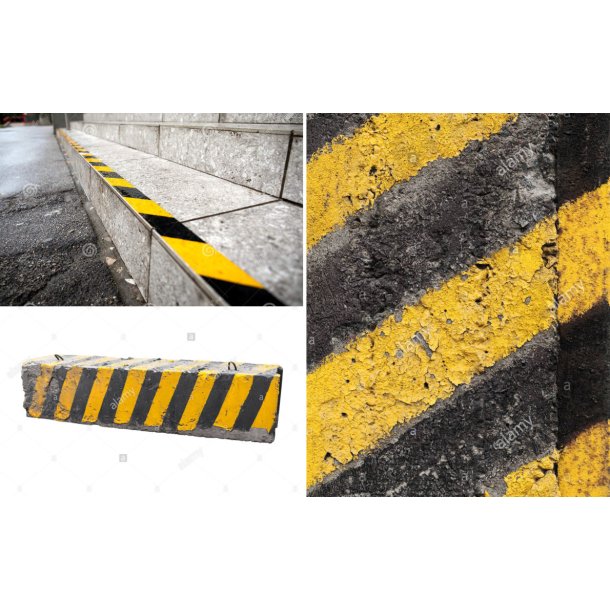 Advarselsstriber i forskellige designs. Decals i diverse skalaer