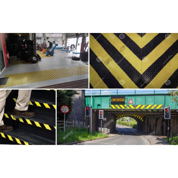 Advarselsstriber i forskellige designs. Decals i diverse skalaer