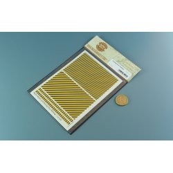 Advarselsstriber i forskellige designs. Decals i diverse skalaer