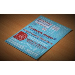 Forretningsskilte i forskellige designs - type A. Decals i diverse skalaer