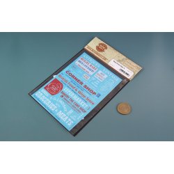 Forretningsskilte i forskellige designs - type A. Decals i diverse skalaer