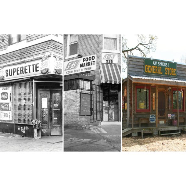 Forretningsskilte i forskellige designs - type B. Decals i diverse skalaer