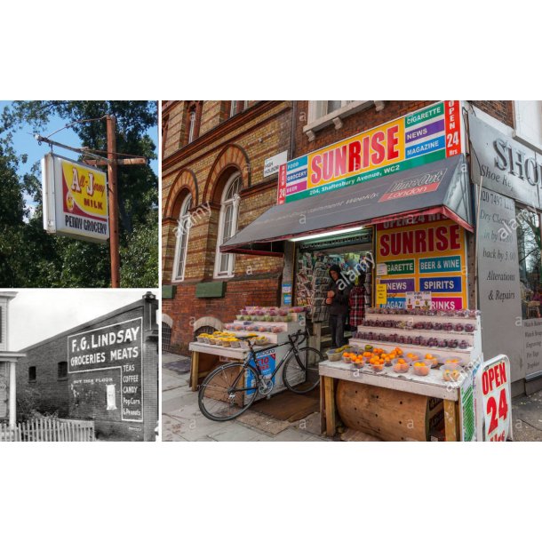 Forretningsskilte i forskellige designs - type C. Decals i diverse skalaer