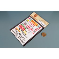 Forretningsskilte i forskellige designs - type C. Decals i diverse skalaer