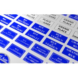 Skilte med vejnavne - Type A - franske. Decals, skala 1/35