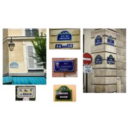 Skilte med vejnavne - Type A - franske. Decals, skala 1/35