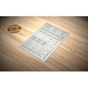 Skilte med vejnavne - Type B - italienske. Decals, skala 1/35