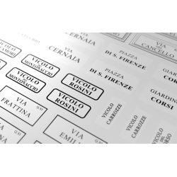 Skilte med vejnavne - Type B - italienske. Decals, skala 1/35