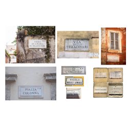 Skilte med vejnavne - Type B - italienske. Decals, skala 1/35