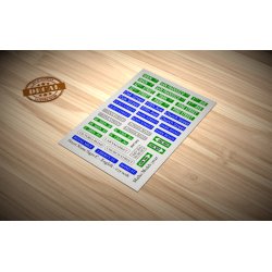 Skilte med vejnavne - Type C - engelske. Decals, skala 1/35