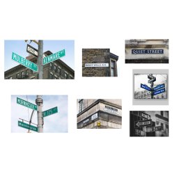 Skilte med vejnavne - Type C - engelske. Decals, skala 1/35