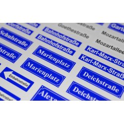 Skilte med vejnavne - Type E - tyske. Decals, skala 1/35