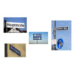 Skilte med vejnavne - Type E - tyske. Decals, skala 1/35