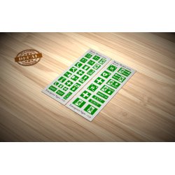 Advarselsskilte. Decals, skala 1/35