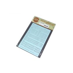 Tal (sorte) i strrelse 1,0 - 6,0 mm. Ark med decals