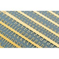 Fototsede bogstaver i strrelse 1,5 - 2,0 mm