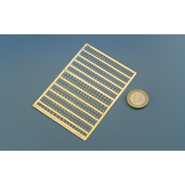 Fototsede bogstaver i strrelse 1,5 - 2,0 mm