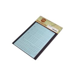 Bogstaver (sorte) i strrelse 1,0 - 3,0 mm (sm). Ark med decals